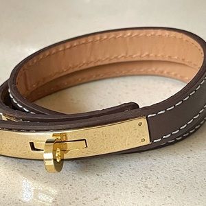 Brown Genuine Italian Leather Wrap Bracelet